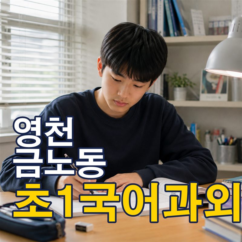 영천 금노동 초1국어과외